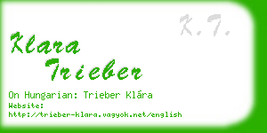 klara trieber business card